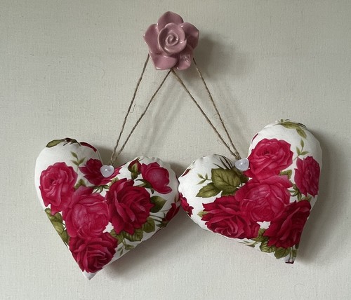 Pair handmade hanging heart - hanging,