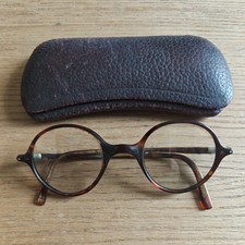 Vintage Pre-War? Round Tortoiseshell Reading Glasses & Case - Tadcaster