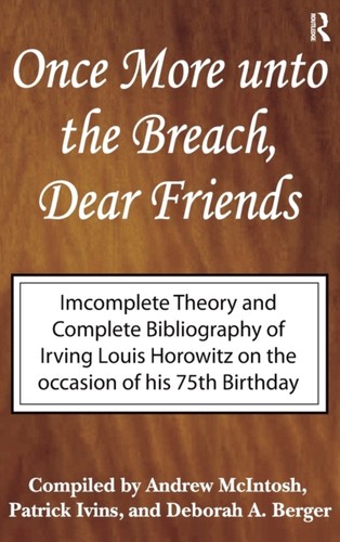 Horowitz once more unto - -,