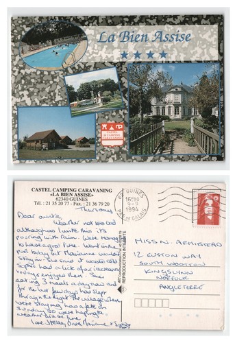 Postcard bien assise - bien,
