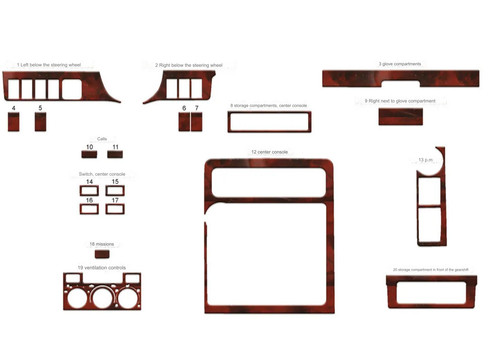 Wood look dash trim kit - trim,