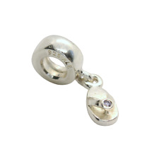 Genuine Pandora 790428CZR Sterling Silver Dangle Flip Flop Shoe Charm