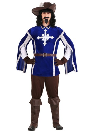 Men mighty musketeer costume - mighty,