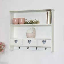 Large Cream Wall Shelving Unit