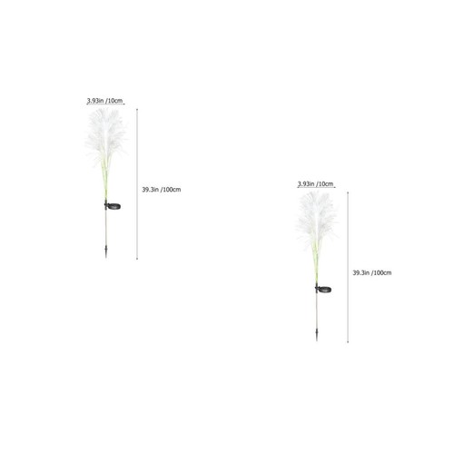 2pcs white solar reed - white, lights