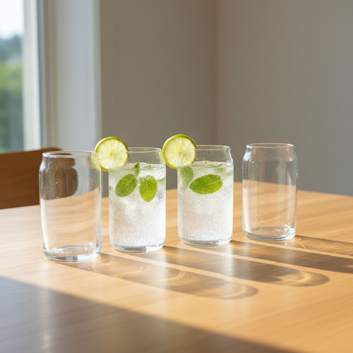 Set clear glass tall - 4,