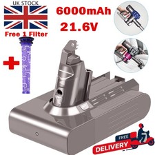 6Ah Battery For Dyson V6 Animal DC58 DC59 DC61 DC62 SV03 SV05 SV06 SV09 + Filter