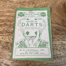 Vintage Darts Rules Book