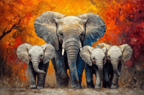 Elephant animal canvas picture - elephant,