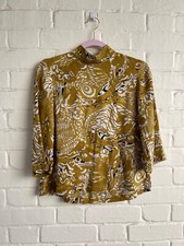 H&M Retro Mustard Blouse Top