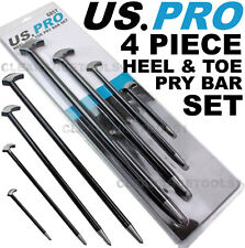 US PRO 4pc Heel Toe Bar Set Podgers Pry Bars Toe 150 300 400 500mm 6857 prybar