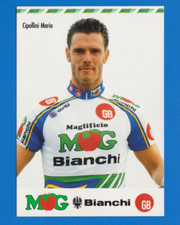 CYCLING cycling card MARIO CIPOLLINI team GB-MG Boys Maglificio WHITE