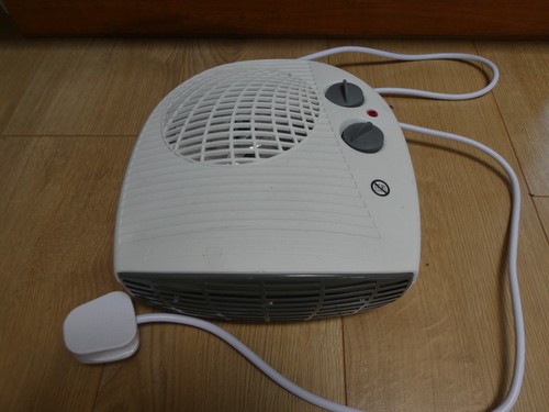 Free standing white fan - fan, heater