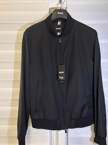 Boss large slim fit bomber - large,