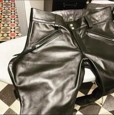 Men's Real Leather Pants Punk