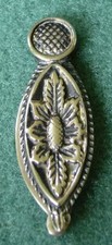 Antique Nickel Thistle Escutcheon Key Hole Cover - Traditional Victorian Keyhole