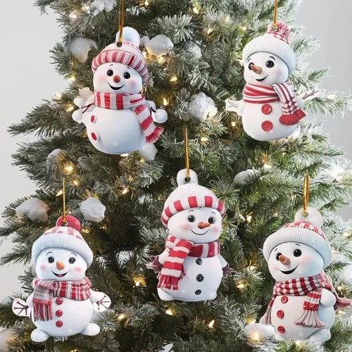 5pcs christmas snowman hanging - snowman,