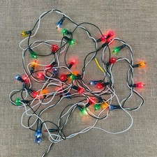 VINTAGE CHRISTMAS TREE FAIRY COLOUR LIGHTS SPARE BULBS FLOWER PETAL KITSCH