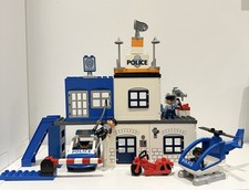 LEGO DUPLO Police Station With Police Helicopter, Motorbike, Police Car & Prison