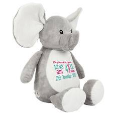 Large Elephant Tall Personalised Soft Plush Elephant Teddy Embroidered Gift