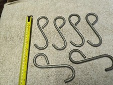 6 x S Shaped hooks with closed ends 6" length