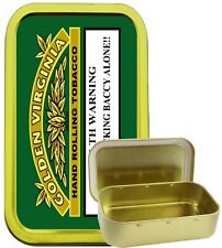 Golden Virginia Warning 1oz Gold Empty Tobacco Tin,Pill Tin,Baccy Tin,Pocket Tin