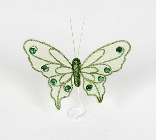Organza glitter butterflies - organza,