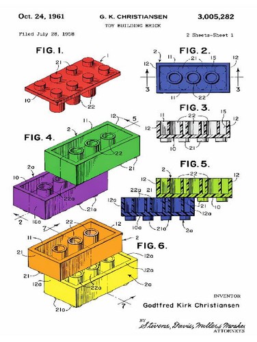 Building block patent vintage - building,