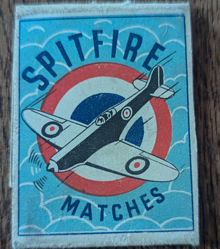Ww2 spitfire matches matchbook - spitfire,
