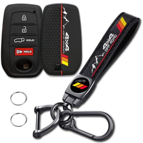 Black silicone key fob - black, cover