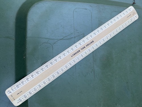 British rail scale - rail, ruler