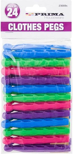 Non rusting plastic dolly pegs - plastic,