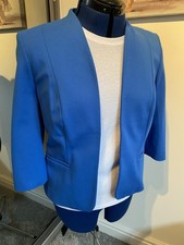 Jacques Vert Planet Ladies Edge To Edge Jacket Size 10 Blue New Without Tags