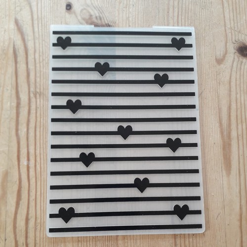 Embossing folder hearts - 5,