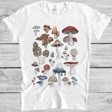Wild Mushroom T Shirt British Wild Mushrooms Vintage Cool Gift Tee M394