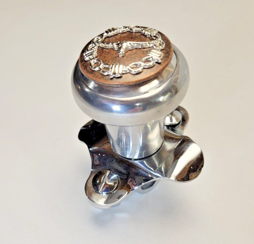 Chrome steering wheel spinner - chrome,