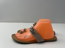 Atmosphere Women's Beige Leather Slip On  Slide Sandal UK Size 7 EUR 40/41 B93