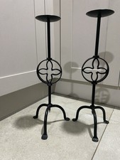 Pair X2 Vintage Wrought Iron
