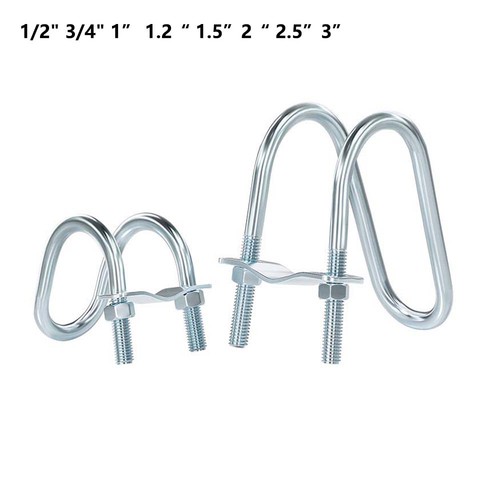 Galvanized double bolt cross - double, u-bolt