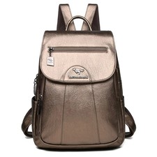 Anti-theft Leather Backpack