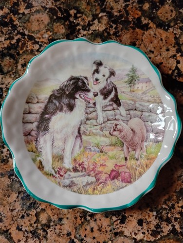 Border collie sheep pin tray - border,