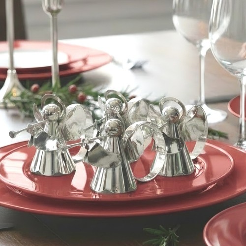 Silver plated angel napkin - plated,