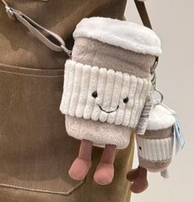 Jellycat Amuseable Coffee To Go Bag - Crossbody Anti-Theft Bag New with Dust Bag