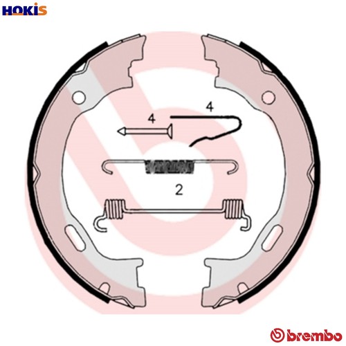 Brake shoe set - parking,