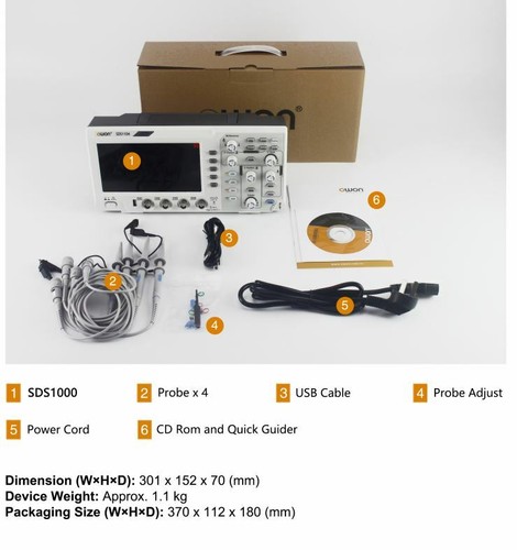 Owon sds1104 oscilloscope - oscilloscope, 4-ch