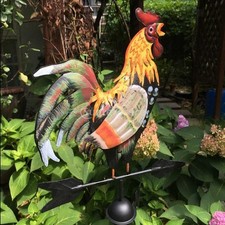   Vane Vintage Rooster - 47'' Cast Iron Rooster Garden Weathervane