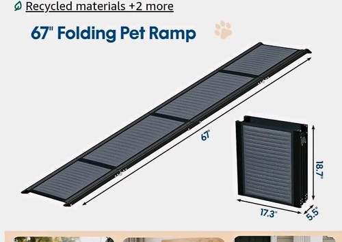 Folding aluminum dog ramp - folding,
