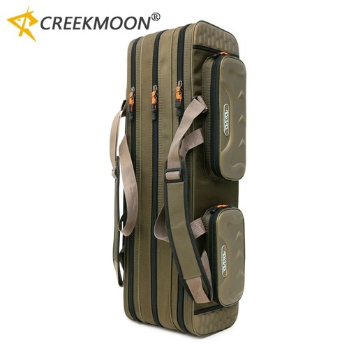 Hard steel fishing rod bag - steel,