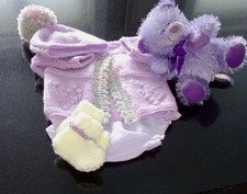 Hand knitted baby set 0 - 1
