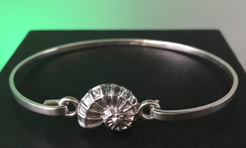 Ammonite bangle solid sterling - ammonite,